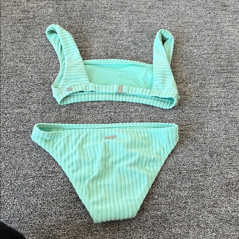 Billabong Mint Green Ribbed Bikini Set - Picture 2 of 7